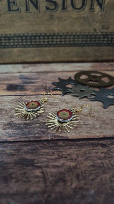 Boucles d'oreilles roses 