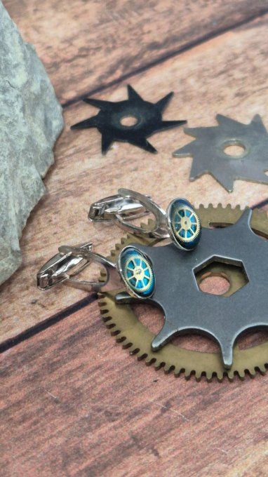 Cadeau fête des pères original – boutons de manchette artisanaux