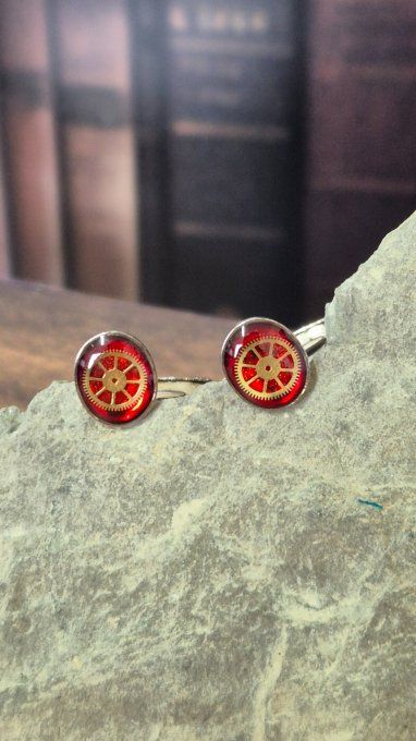 Boutons de manchette steampunk – Mécanismes de montres recyclées