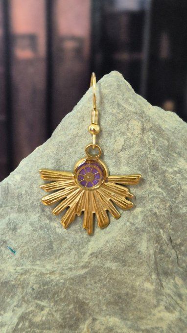 Boucle d’oreille à l’unité steampunk – Bijou original  