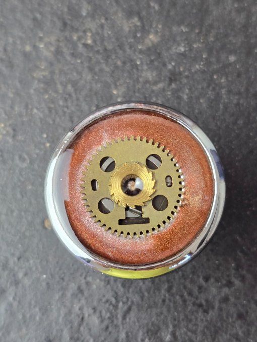 Bouton de meuble steampunk marron et gris – pièce artisanale recyclée