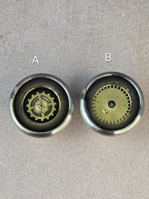 Bouton / Patère Steampunk marron gris - Copie