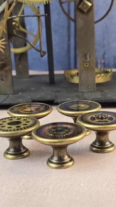 Bouton laiton / Patère Steampunk  