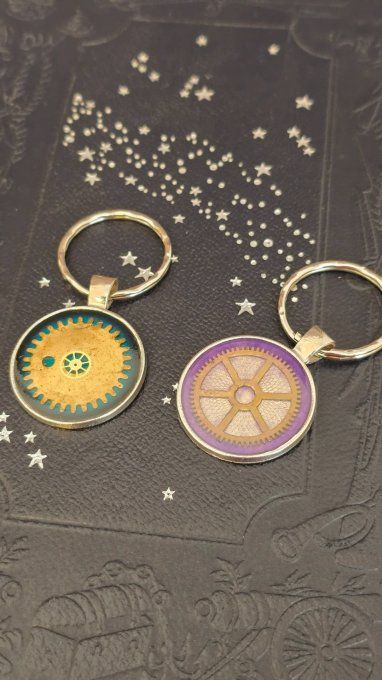 Portes-clés mécanique – Rouages de montres recyclées