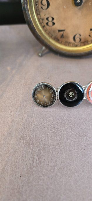 Barrette automnale ; Création en pièces de montre   