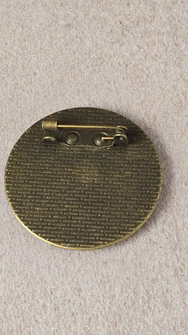 Broche vintage cadran de montre à gousset – Laiton ancien