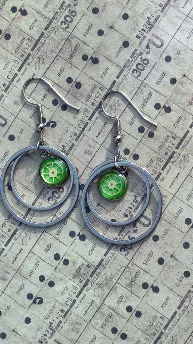 Boucles d'oreilles doubles créoles  