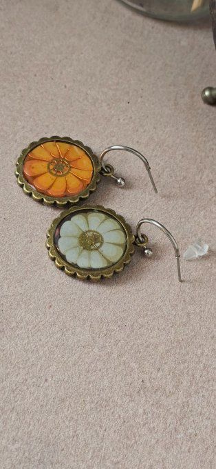 Boucles d’oreilles Halloween –Les rouages du potiron  