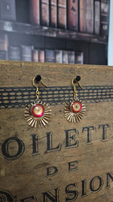 Boucles d'oreilles roses 