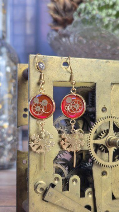 Boucles d'oreilles fleur de pissenlit