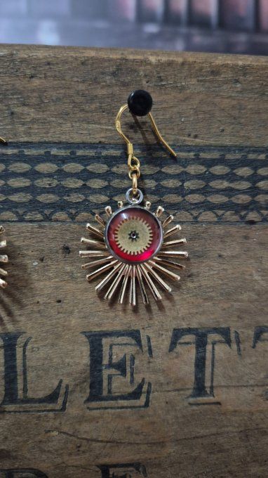 Boucles d'oreilles roses 