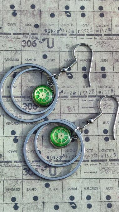 Boucles d'oreilles doubles créoles  