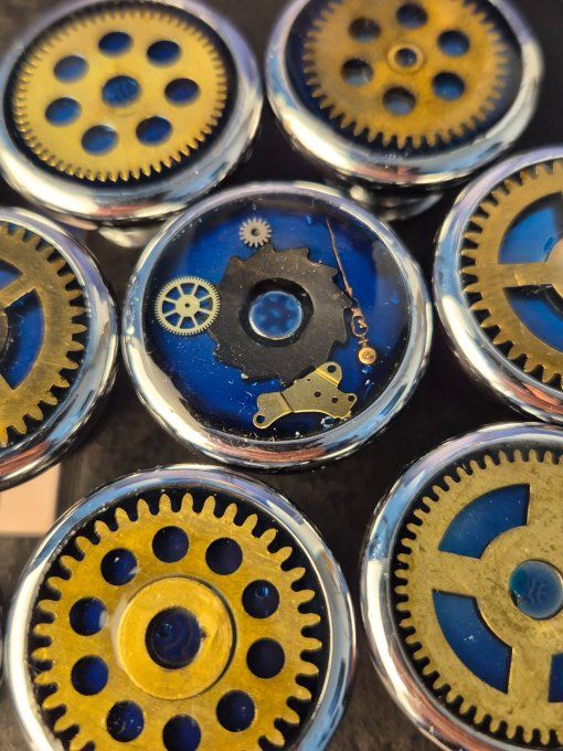 Boutons de placard, patère, commode, tiroir, chevet bleus