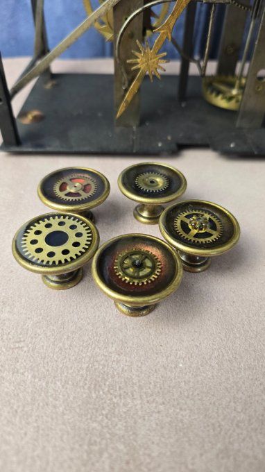 Bouton laiton / Patère Steampunk  