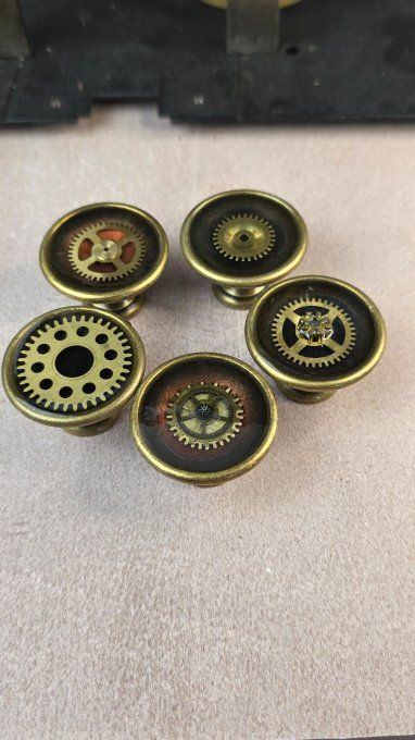 Bouton laiton / Patère Steampunk  