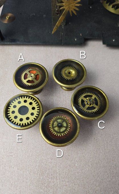 Bouton laiton / Patère Steampunk  
