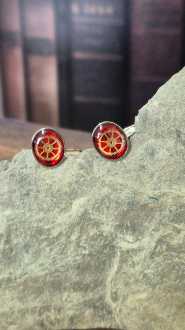Boutons de manchette steampunk – Mécanismes de montres recyclées