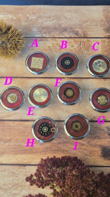 Bouton de placard, patère, commode, tiroir, chevet  roses  avec paillettes 