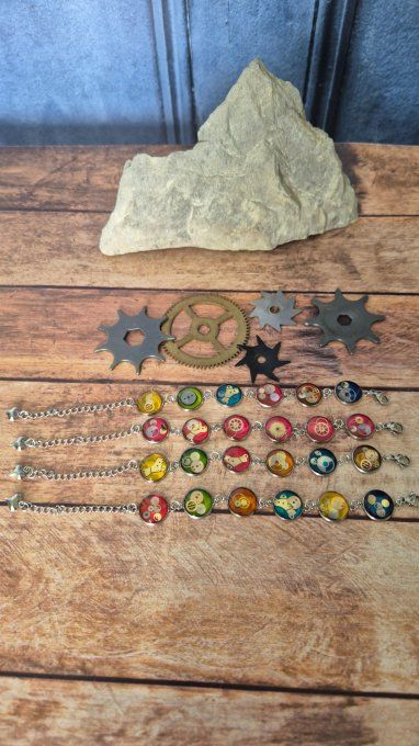 Bracelet “Roue Libre” – Mécanismes de montres recyclées
