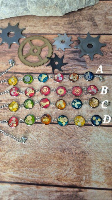 Bracelet “Roue Libre” – Mécanismes de montres recyclées
