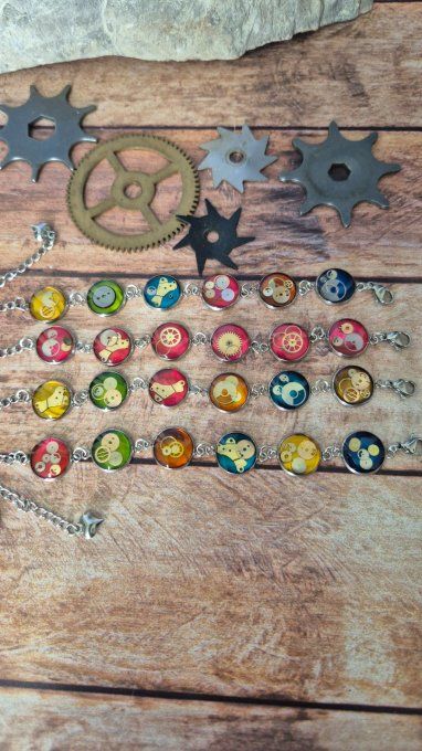 Bracelet “Roue Libre” – Mécanismes de montres recyclées