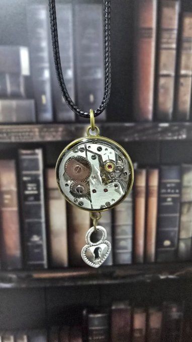 Collier mouvement de montre steampunk – Bijou artisanal