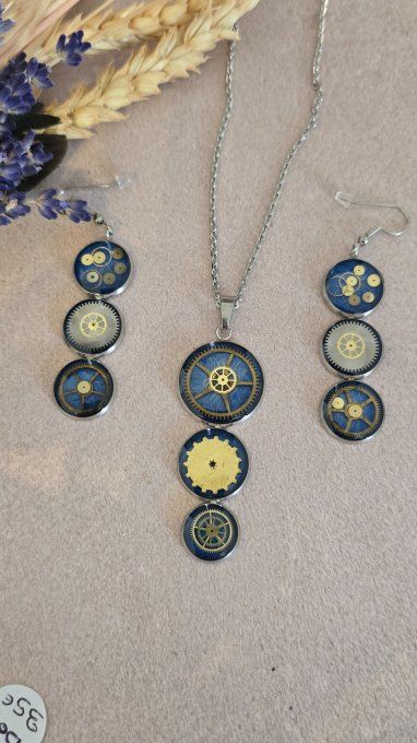 Parure  collier & boucles d'oreilles 
