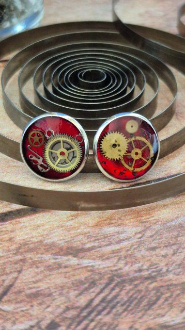 Pin's steampunk artisanal – Accessoire rétro