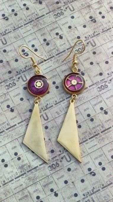 Boucles d'oreilles triangle doré